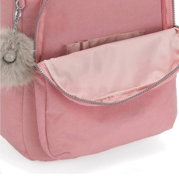 Pink Backpack with Pom Pom